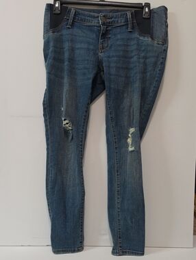 Isabel Maternity by Ingrid & Isabel Distressed Blue Skinny Jeans